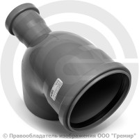 Отвод PP-H с выходом фронтально-тыльный серый Дн 110-50 87гр б/нап в/к RTP (РосТурПласт) Отвод PP-H с выходом фронтально-тыльный серый Дн 110-50 87гр б/нап в/к RTP (РосТурПласт)