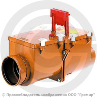 Клапан обратный канализационный коричневый Дн 160 б/нап HL 715.2 Клапан обратный канализационный коричневый Дн 160 б/нап HL 715.2
