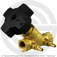 Клапан балансировочный ручной латунный муфтовый Ду-25 Ру-16 ВР (ВН) Kvs=8.5м3/ч с измерительными ниппелями MNT-R Ридан Клапан балансировочный ручной латунный муфтовый Ду-25 Ру-16 ВР (ВН) Kvs=8.5м3/ч с измерительными ниппелями MNT-R Ридан