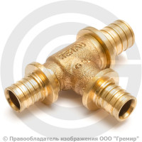 Тройник бронзовый переходной для PE-X труб Дн 25-16-20 RAUTITAN PLATINUM RX Rehau Тройник бронзовый переходной для PE-X труб Дн 25-16-20 RAUTITAN PLATINUM RX Rehau