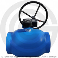 Кран стальной под приварку ISO с редуктором Ду-300 Ру-16 L=730мм PR КШ.Ф.П/П Кран стальной под приварку ISO с редуктором Ду-300 Ру-16 L=730мм PR КШ.Ф.П/П