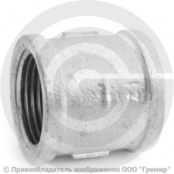 Муфта чугунная оцинкованная ВР (ВН) Ду 25 (1")