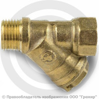 Фильтр сетчатый Y-образный латунный Ду-15 (1/2") Ру-20 ВР-НР (ВН-НАР) (Т<150°С) под пломбу Aquasfera 4002 Фильтр сетчатый Y-образный латунный Ду-15 (1/2") Ру-20 ВР-НР (ВН-НАР) (Т<150°С) под пломбу Aquasfera 4002