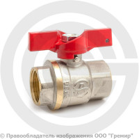 Кран латунный Ду-20 (3/4") Ру-30 ВР (ВН) муфтовый никель полнопроходной бабочка Aquasfera Euro 1002 Кран латунный Ду-20 (3/4") Ру-30 ВР (ВН) муфтовый никель полнопроходной бабочка Aquasfera Euro 1002