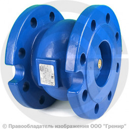 Клапан обратный осевой чугунный фланцевый Ду-50 Ру-16 (Т<100°С) диск чугун NVD 402R Ридан