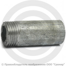 Резьба стальная оцинкованная удлиненная L=50мм Ду-15 (1/2") КАЗ