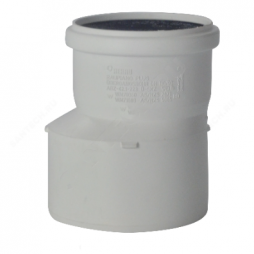 Переход PP-H эксцентрический бесшумный белый Дн 160-110 б/нап в/к Rehau