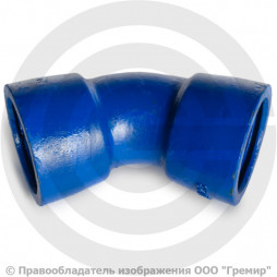 Отвод раструбный ОР Ду-150 45 градусов Тайтон ВЧШГ с ЦПП цинк+AL ГОСТ ISO 2531-2012