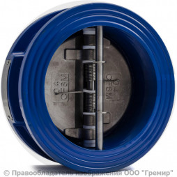 Клапан обратный двухстворчатый чугунный межфланцевый Ду-300 Ру-16 (Т<120°С) створки нерж Benarmo