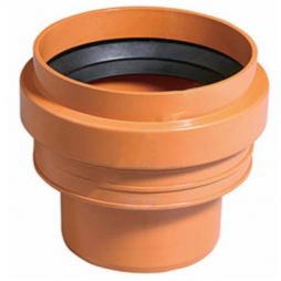 Переход НПВХ (ПВХ) коричневый Дн 160 б/нап на гладкий конец керамической трубы Ostendorf KGUS