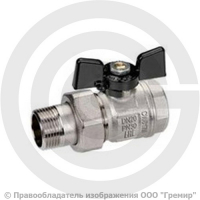 Кран латунный Ду-32 (1 1/4") Ру-20 ВР-"Американка" никель бабочка Bugatti серия 922 Кран латунный Ду-32 (1 1/4") Ру-20 ВР-"Американка" никель бабочка Bugatti серия 922