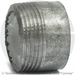 Резьба стальная оцинкованная L=30мм Ду-32 (1 1/4") КАЗ