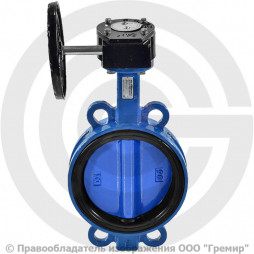 Затвор дисковый поворотный межфланцевый с редуктором Ду-200 Ру-16 EPDM с чугунным диском Benarmo EURO