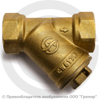 Фильтр магнитный сетчатый Y-образный латунный Ду-20 (3/4") Ру-20 ВР (ВН) (Т<150°С) под пломбу Aquasfera 4006 Фильтр магнитный сетчатый Y-образный латунный Ду-20 (3/4") Ру-20 ВР (ВН) (Т<150°С) под пломбу Aquasfera 4006