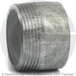 Резьба стальная оцинкованная L=35мм Ду-40 (1 1/2") КАЗ