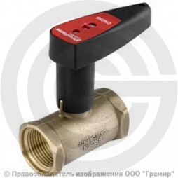 Клапан балансировочный ручной латунный муфтовый Ду-20 Ру-25 ВР (ВН) Kvs=4.26м3/ч без ниппелей Venturi DRV Broen