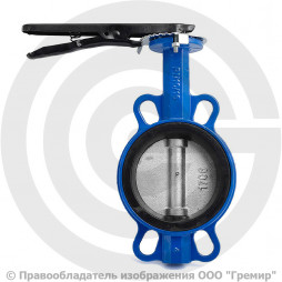 Затвор дисковый поворотный межфланцевый Ду-100 Ру-16 EPDM с чугунным диском Китай